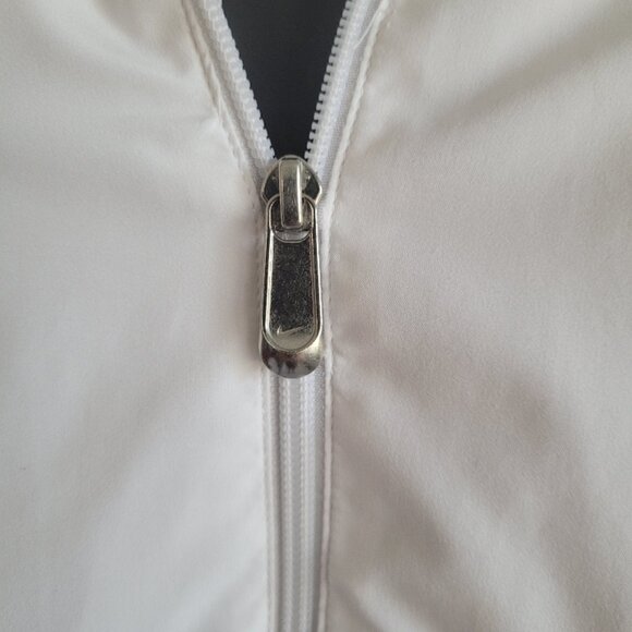 Nike Dri-Fit Gray White Orange Lined Full Zip Windbreaker Mens Medium - Picture 7 of 10